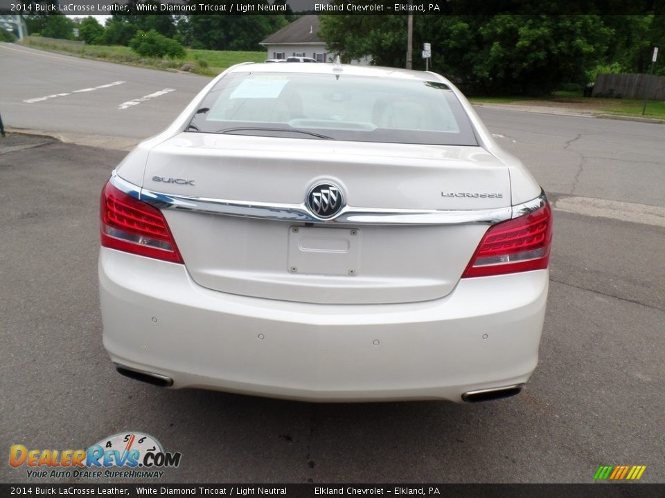 2014 Buick LaCrosse Leather White Diamond Tricoat / Light Neutral Photo #7