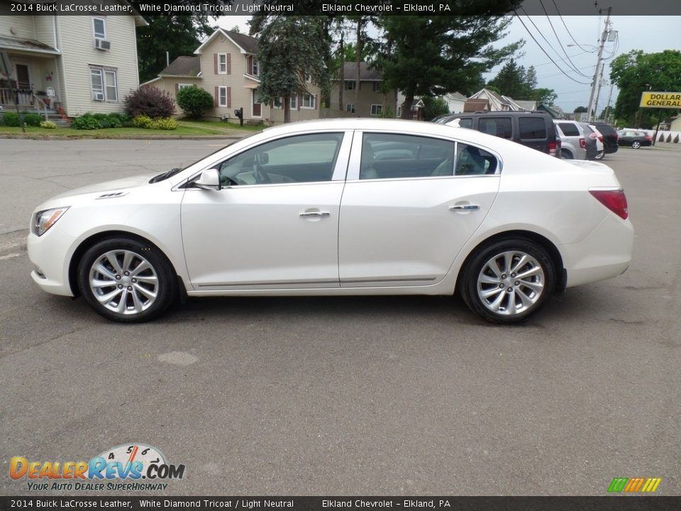 2014 Buick LaCrosse Leather White Diamond Tricoat / Light Neutral Photo #9