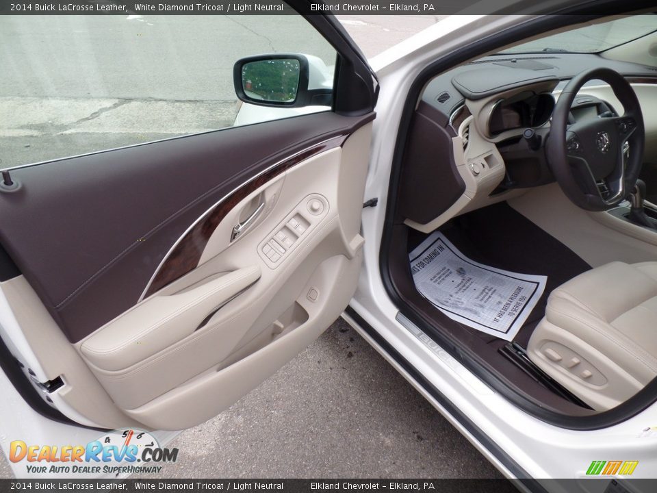 2014 Buick LaCrosse Leather White Diamond Tricoat / Light Neutral Photo #12