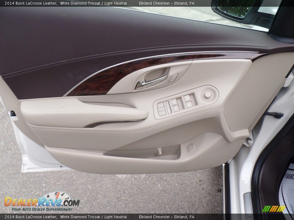 2014 Buick LaCrosse Leather White Diamond Tricoat / Light Neutral Photo #13