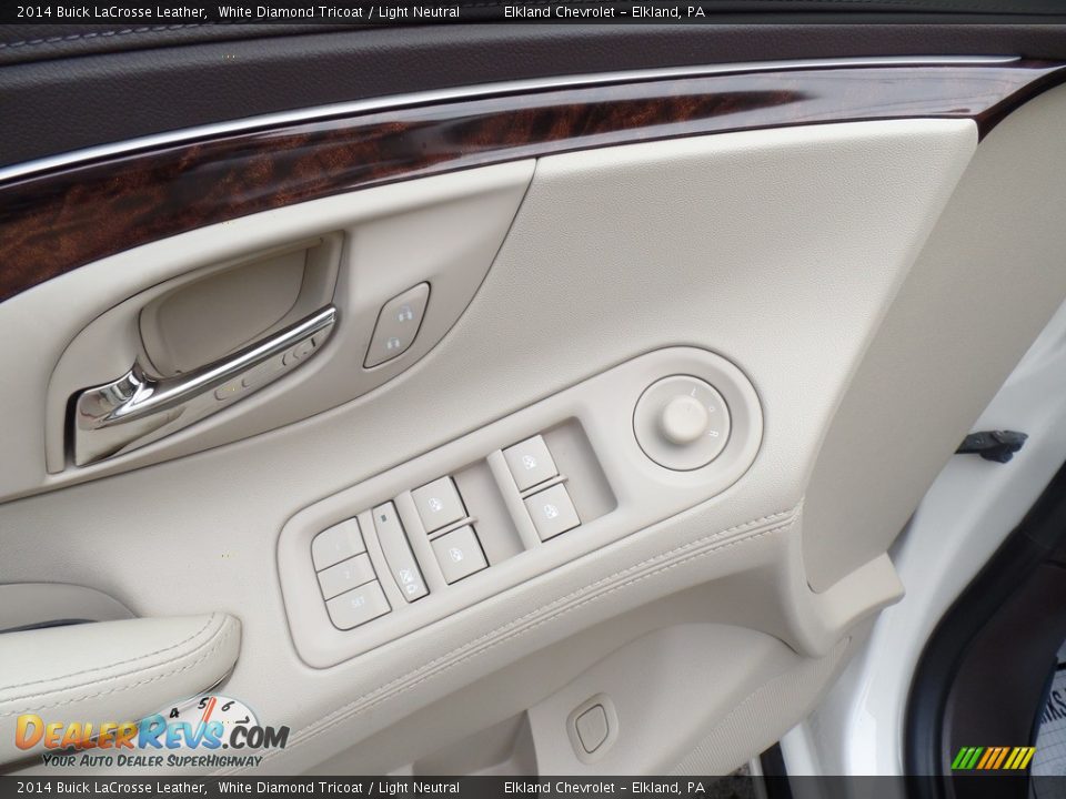 2014 Buick LaCrosse Leather White Diamond Tricoat / Light Neutral Photo #14