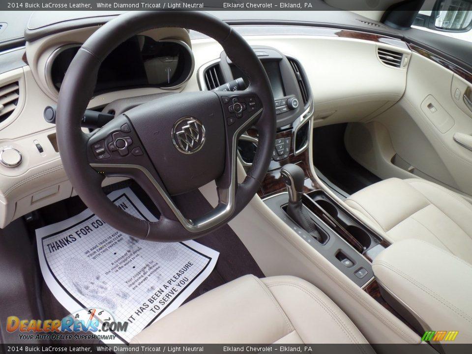 2014 Buick LaCrosse Leather White Diamond Tricoat / Light Neutral Photo #16