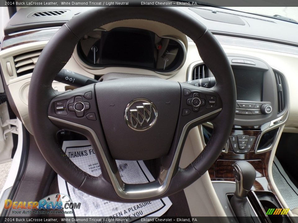 2014 Buick LaCrosse Leather White Diamond Tricoat / Light Neutral Photo #17
