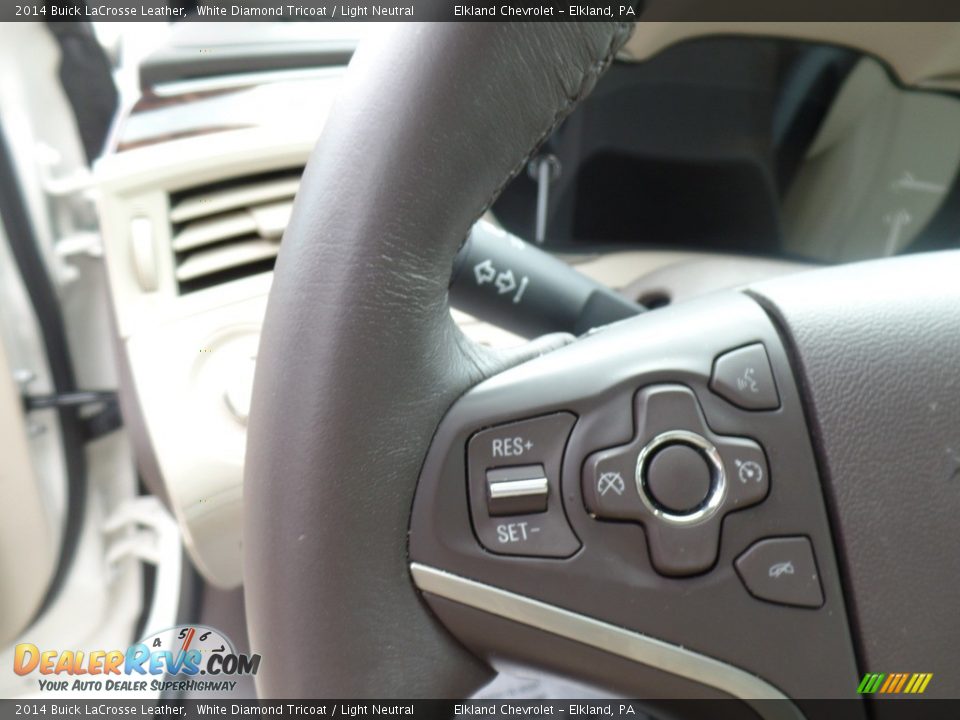 2014 Buick LaCrosse Leather White Diamond Tricoat / Light Neutral Photo #20