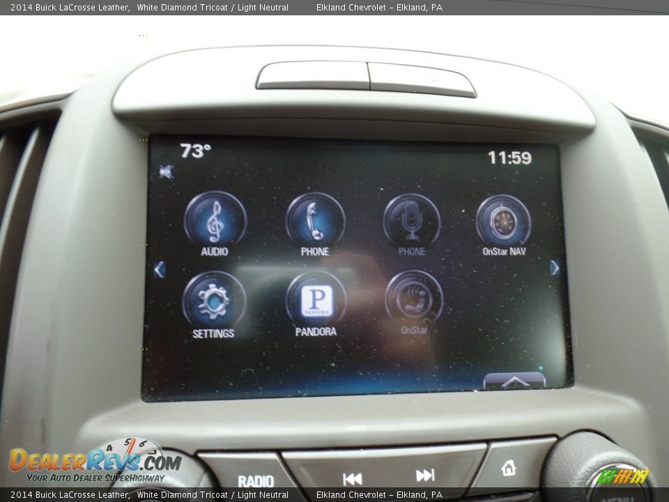 2014 Buick LaCrosse Leather White Diamond Tricoat / Light Neutral Photo #24