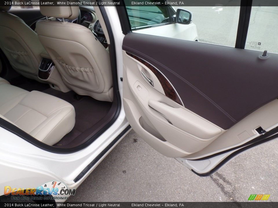 2014 Buick LaCrosse Leather White Diamond Tricoat / Light Neutral Photo #35