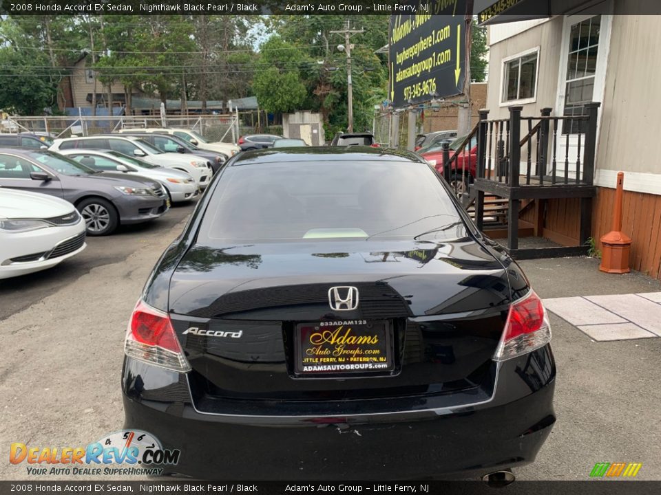 2008 Honda Accord EX Sedan Nighthawk Black Pearl / Black Photo #5