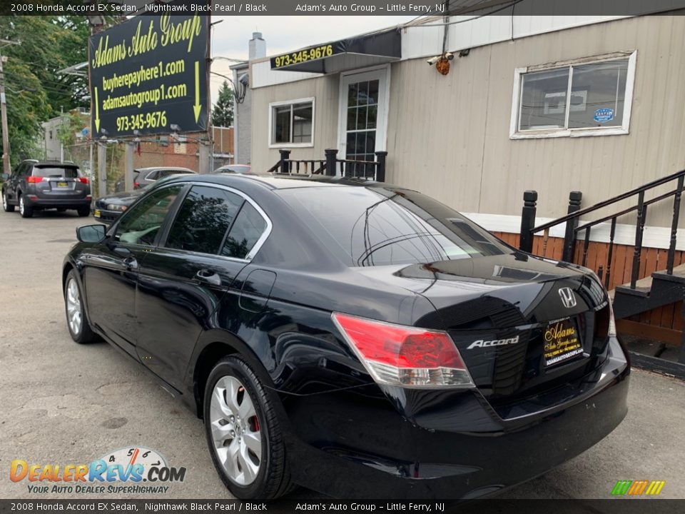 2008 Honda Accord EX Sedan Nighthawk Black Pearl / Black Photo #6