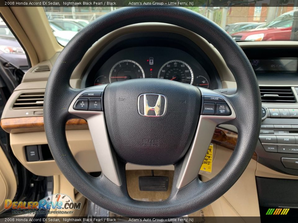 2008 Honda Accord EX Sedan Nighthawk Black Pearl / Black Photo #10