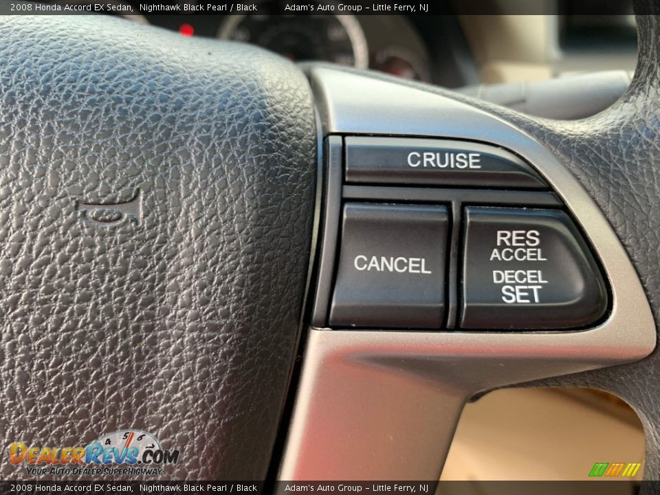 2008 Honda Accord EX Sedan Nighthawk Black Pearl / Black Photo #13
