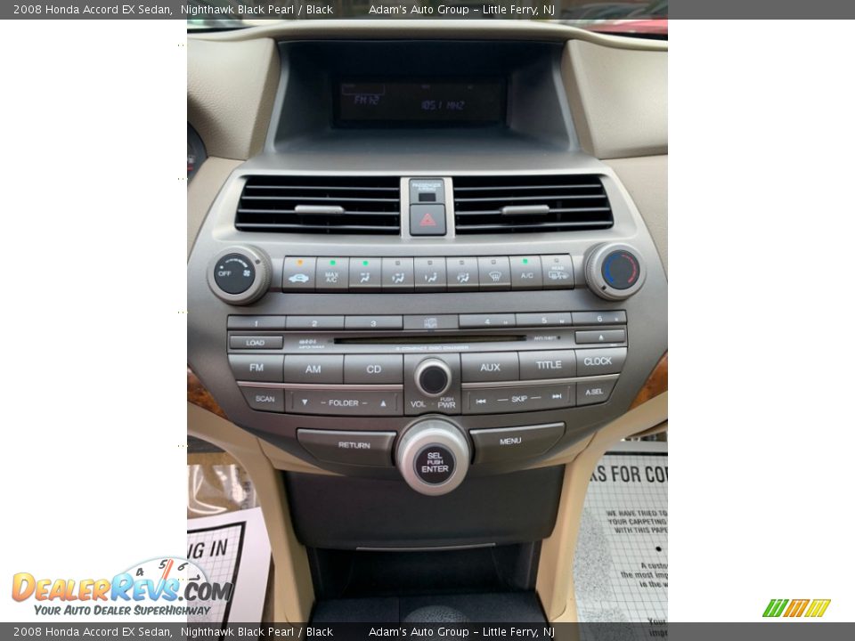 2008 Honda Accord EX Sedan Nighthawk Black Pearl / Black Photo #14