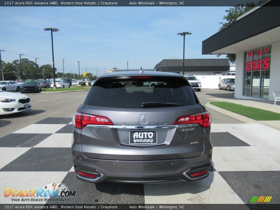 2017 Acura RDX Advance AWD Modern Steel Metallic / Graystone Photo #4