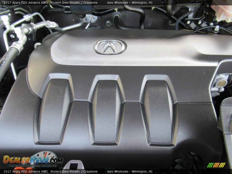2017 Acura RDX Advance AWD Modern Steel Metallic / Graystone Photo #6