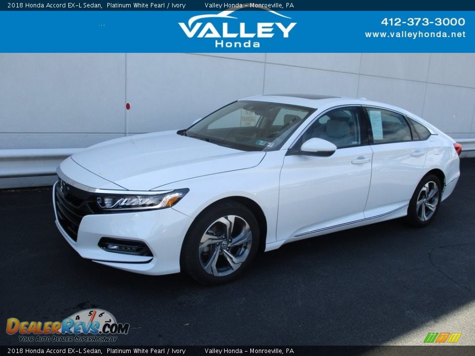 2018 Honda Accord EX-L Sedan Platinum White Pearl / Ivory Photo #1