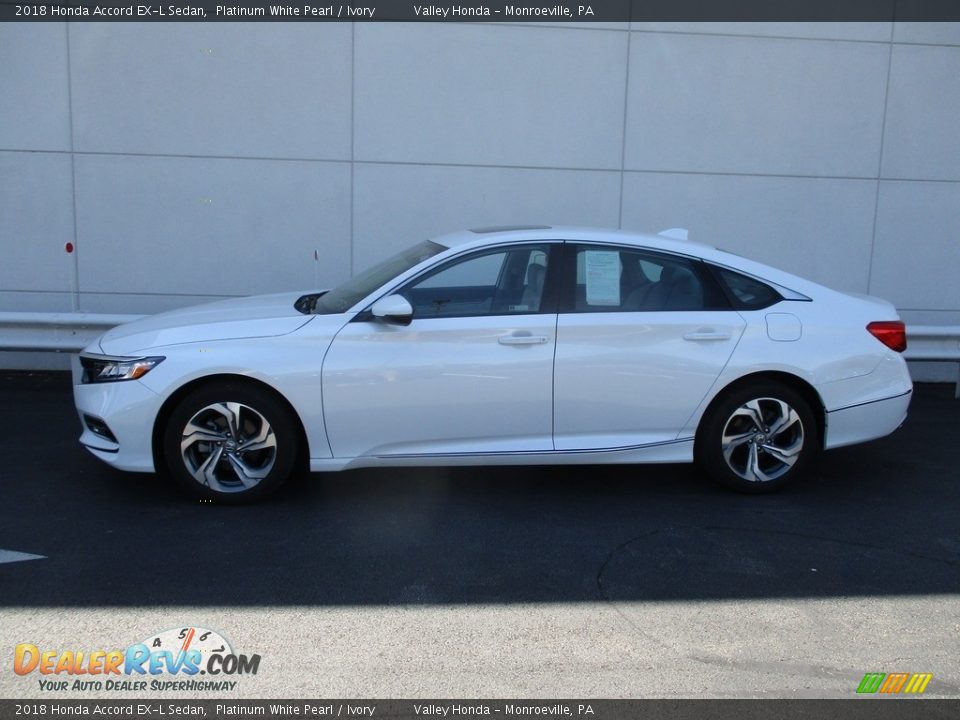 2018 Honda Accord EX-L Sedan Platinum White Pearl / Ivory Photo #2