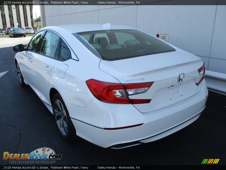 2018 Honda Accord EX-L Sedan Platinum White Pearl / Ivory Photo #3