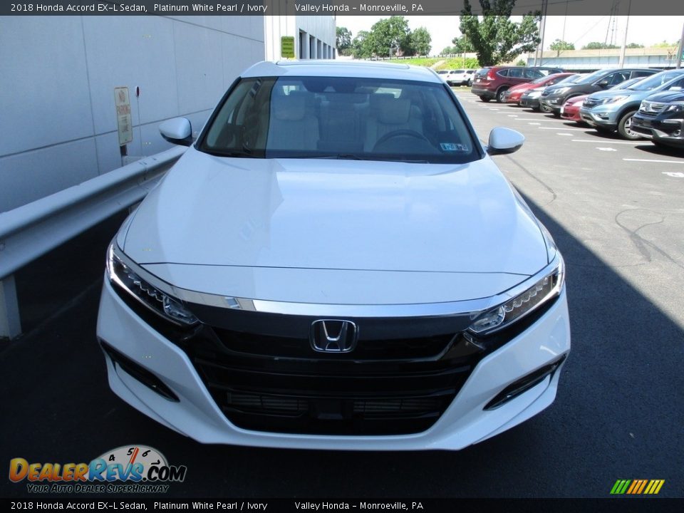 2018 Honda Accord EX-L Sedan Platinum White Pearl / Ivory Photo #8