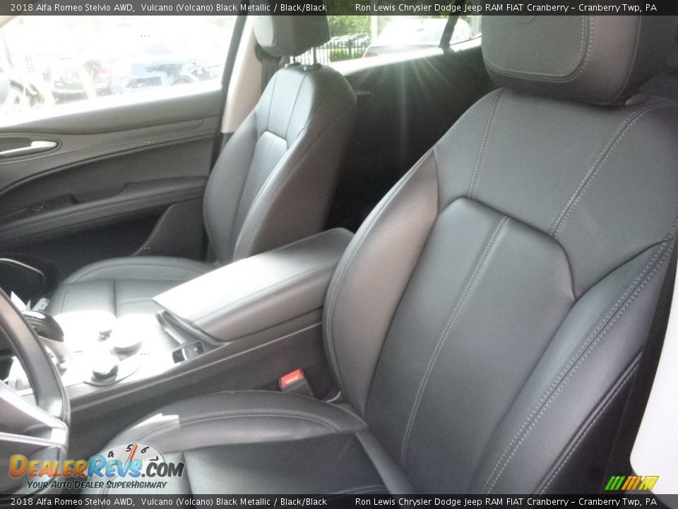 2018 Alfa Romeo Stelvio AWD Vulcano (Volcano) Black Metallic / Black/Black Photo #14