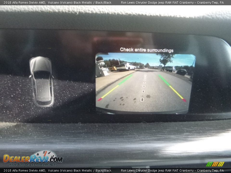 2018 Alfa Romeo Stelvio AWD Vulcano (Volcano) Black Metallic / Black/Black Photo #18