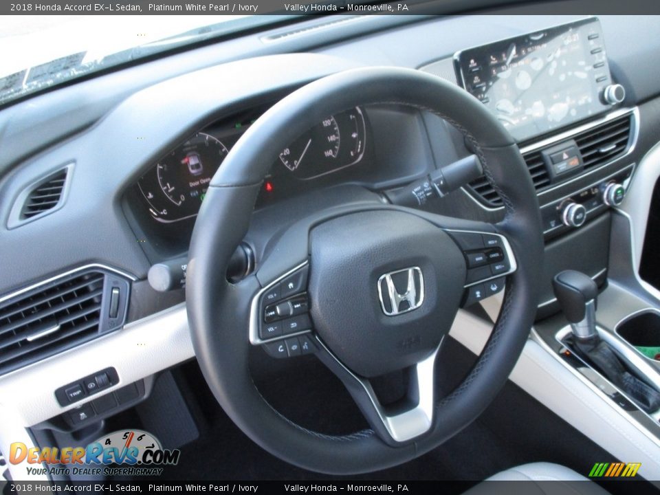 2018 Honda Accord EX-L Sedan Platinum White Pearl / Ivory Photo #14