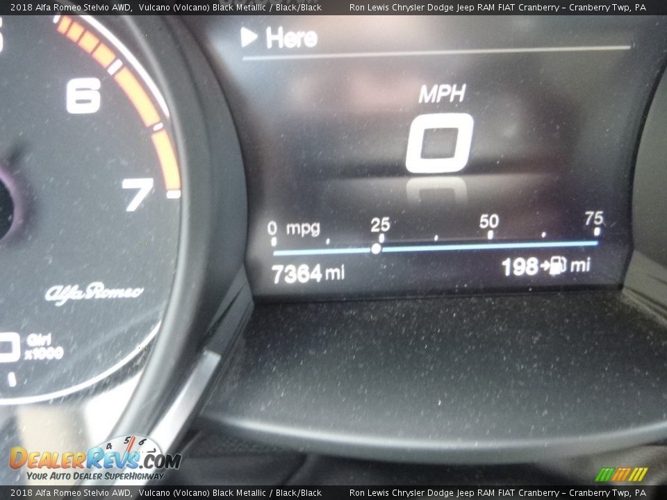 2018 Alfa Romeo Stelvio AWD Vulcano (Volcano) Black Metallic / Black/Black Photo #19