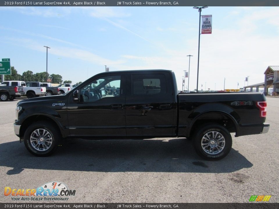 2019 Ford F150 Lariat SuperCrew 4x4 Agate Black / Black Photo #2