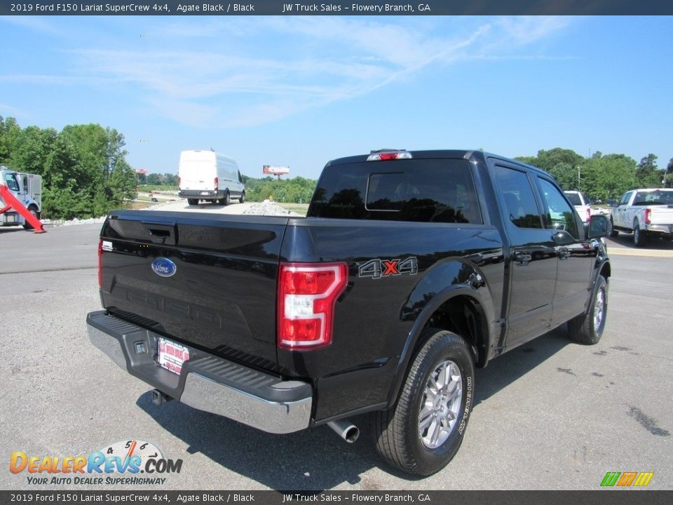 2019 Ford F150 Lariat SuperCrew 4x4 Agate Black / Black Photo #5