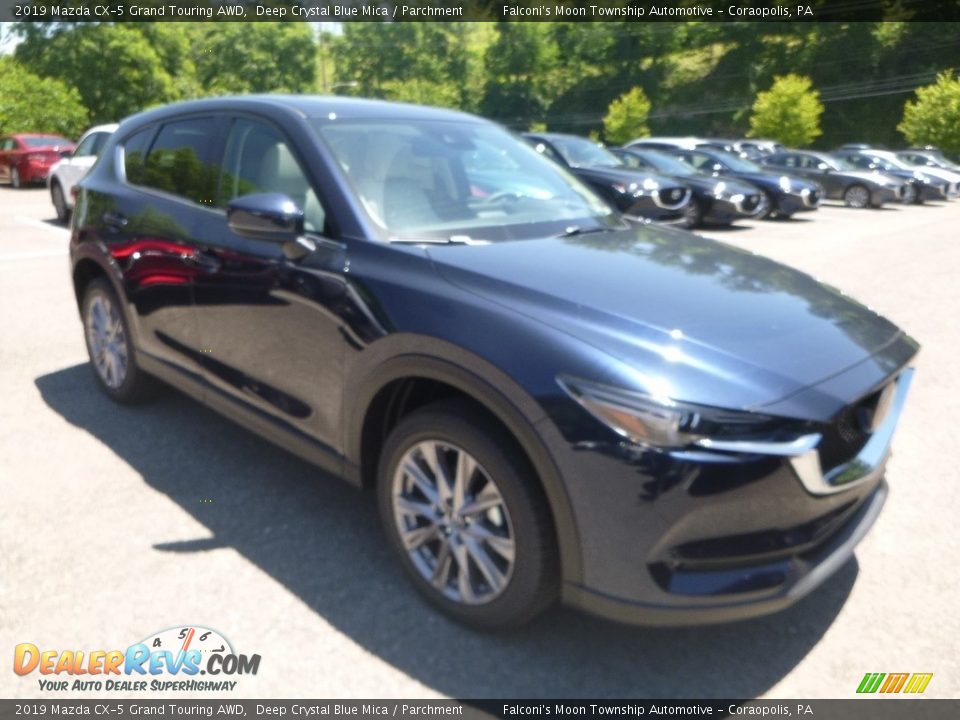 2019 Mazda CX-5 Grand Touring AWD Deep Crystal Blue Mica / Parchment Photo #3