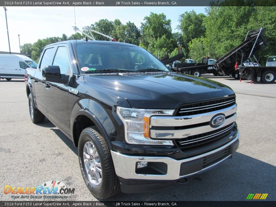 2019 Ford F150 Lariat SuperCrew 4x4 Agate Black / Black Photo #7