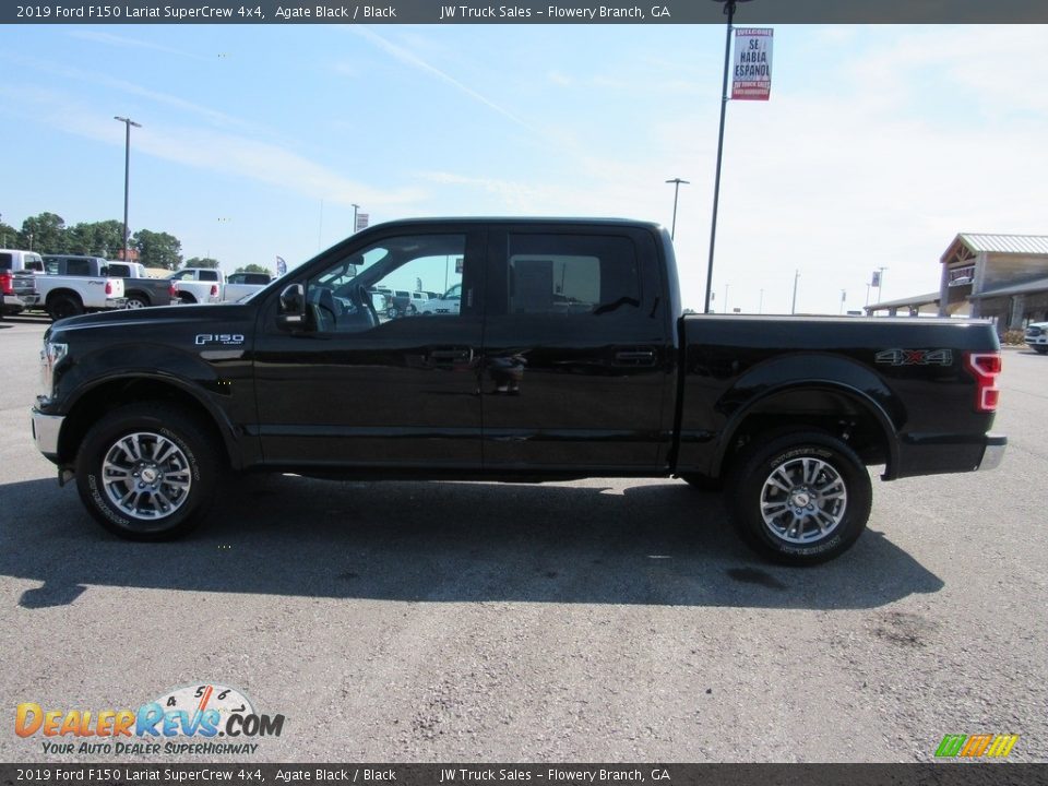 2019 Ford F150 Lariat SuperCrew 4x4 Agate Black / Black Photo #10