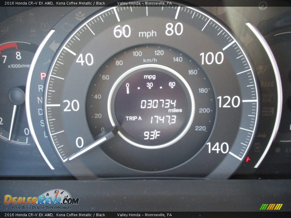 2016 Honda CR-V EX AWD Kona Coffee Metallic / Black Photo #21