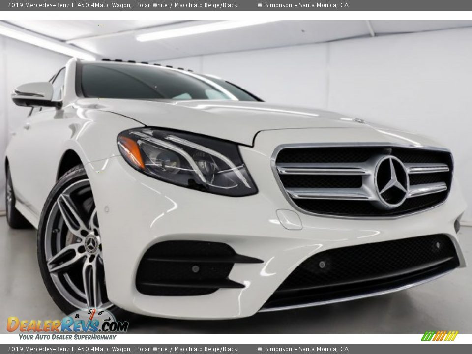 2019 Mercedes-Benz E 450 4Matic Wagon Polar White / Macchiato Beige/Black Photo #2