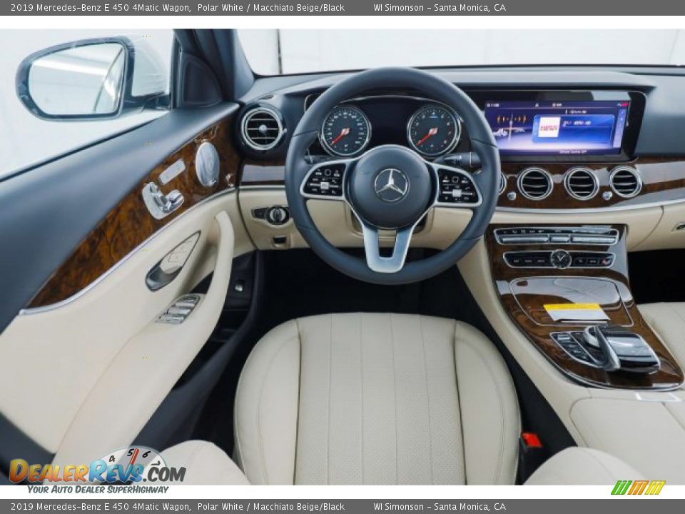 2019 Mercedes-Benz E 450 4Matic Wagon Polar White / Macchiato Beige/Black Photo #11