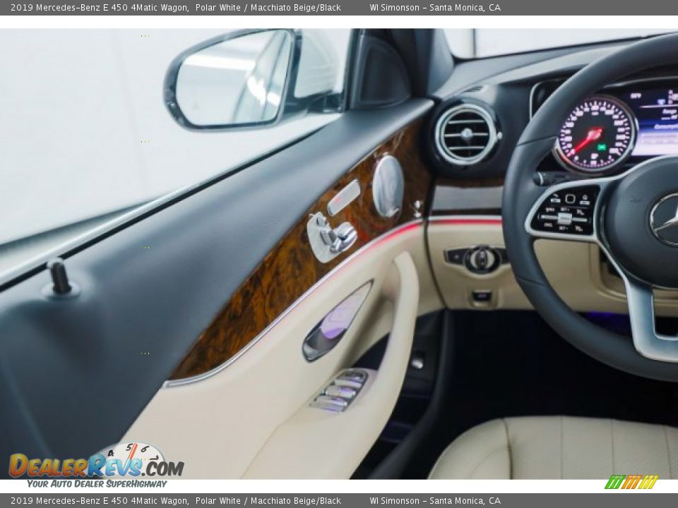 2019 Mercedes-Benz E 450 4Matic Wagon Polar White / Macchiato Beige/Black Photo #12