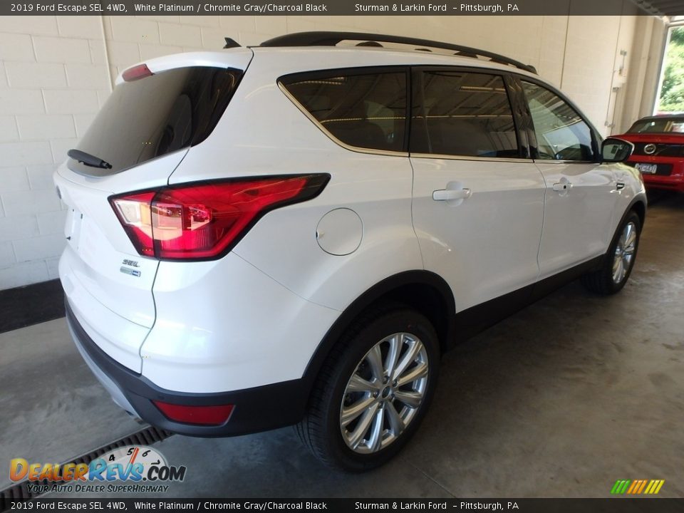 2019 Ford Escape SEL 4WD White Platinum / Chromite Gray/Charcoal Black Photo #2