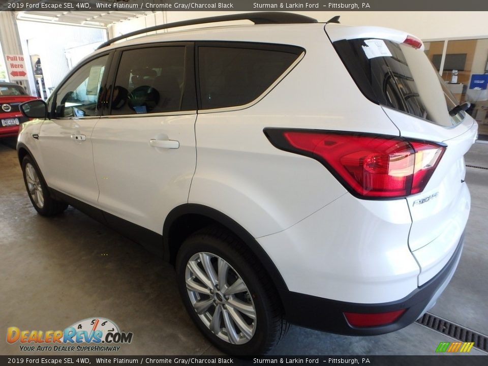 2019 Ford Escape SEL 4WD White Platinum / Chromite Gray/Charcoal Black Photo #4