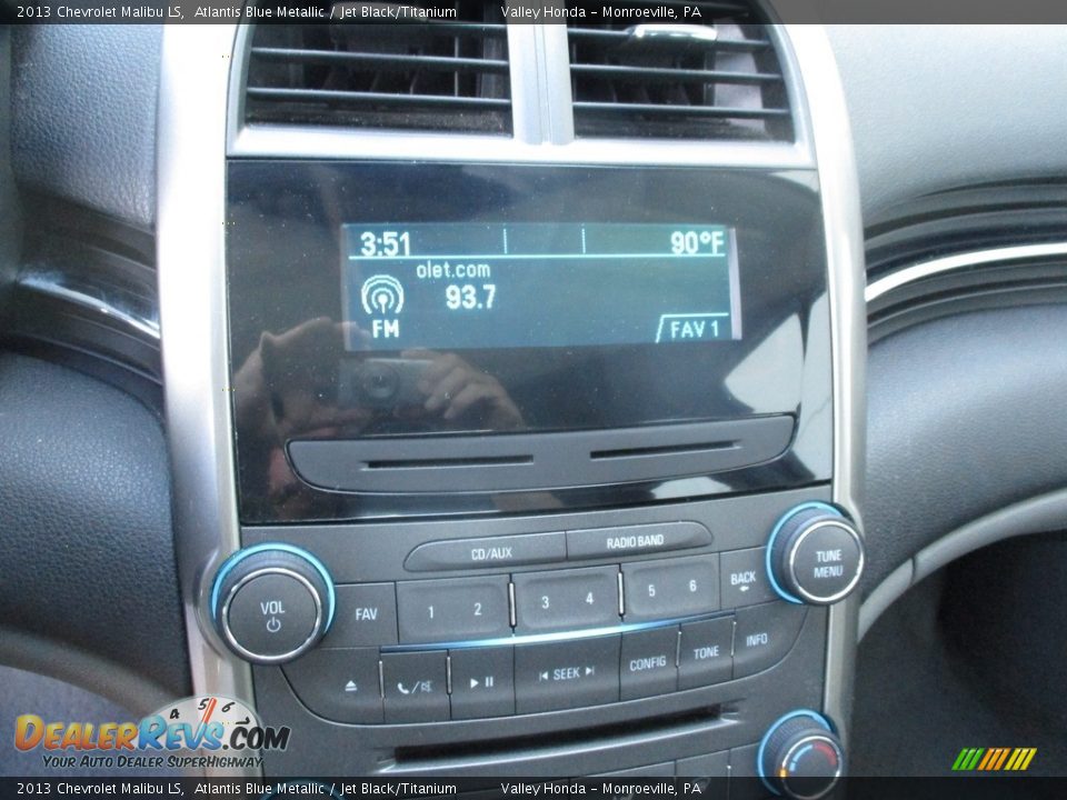 2013 Chevrolet Malibu LS Atlantis Blue Metallic / Jet Black/Titanium Photo #15