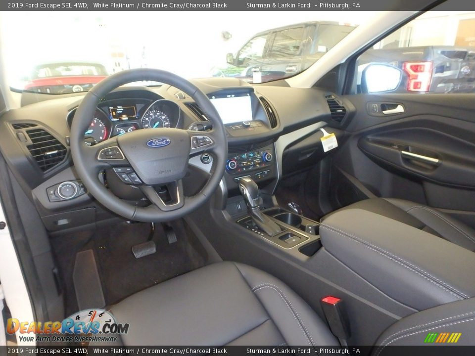 2019 Ford Escape SEL 4WD White Platinum / Chromite Gray/Charcoal Black Photo #9