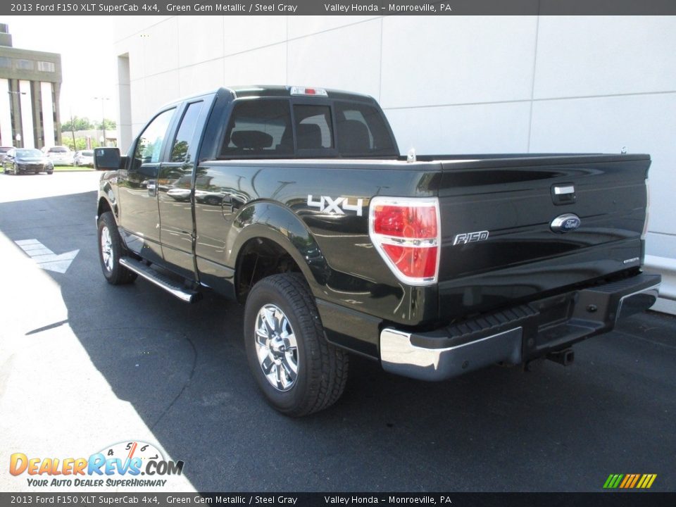 2013 Ford F150 XLT SuperCab 4x4 Green Gem Metallic / Steel Gray Photo #3