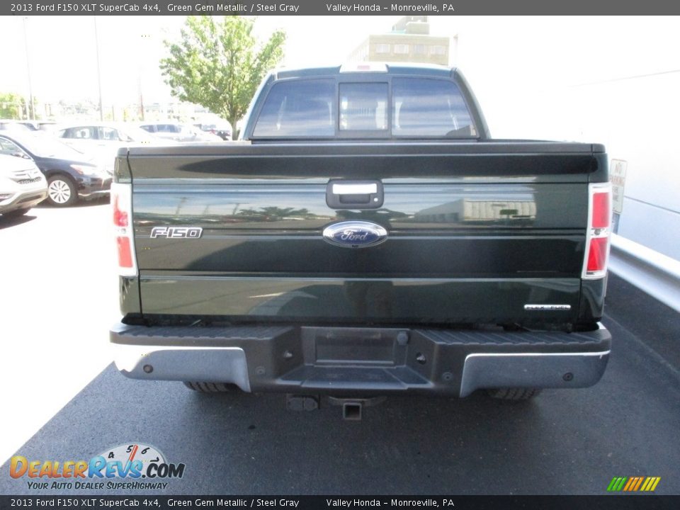 2013 Ford F150 XLT SuperCab 4x4 Green Gem Metallic / Steel Gray Photo #4