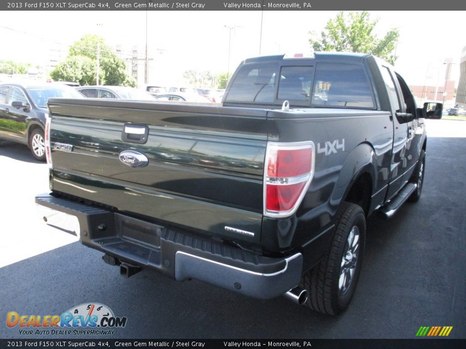 2013 Ford F150 XLT SuperCab 4x4 Green Gem Metallic / Steel Gray Photo #5