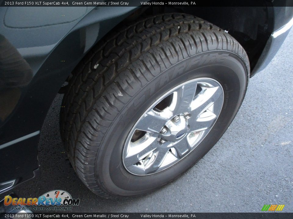 2013 Ford F150 XLT SuperCab 4x4 Green Gem Metallic / Steel Gray Photo #7