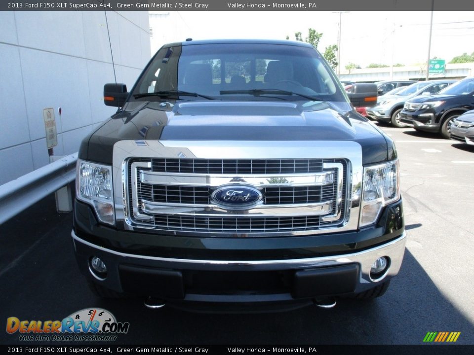 2013 Ford F150 XLT SuperCab 4x4 Green Gem Metallic / Steel Gray Photo #9