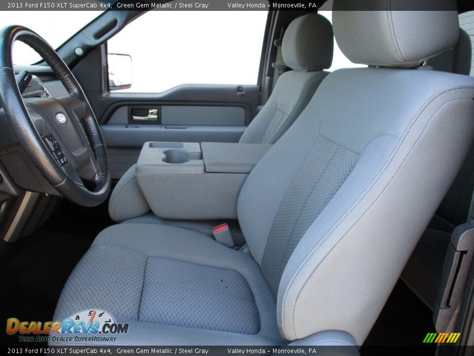 2013 Ford F150 XLT SuperCab 4x4 Green Gem Metallic / Steel Gray Photo #12
