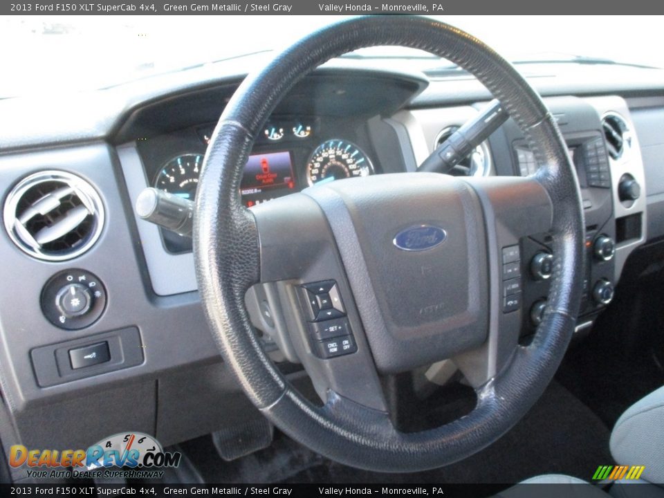 2013 Ford F150 XLT SuperCab 4x4 Green Gem Metallic / Steel Gray Photo #14