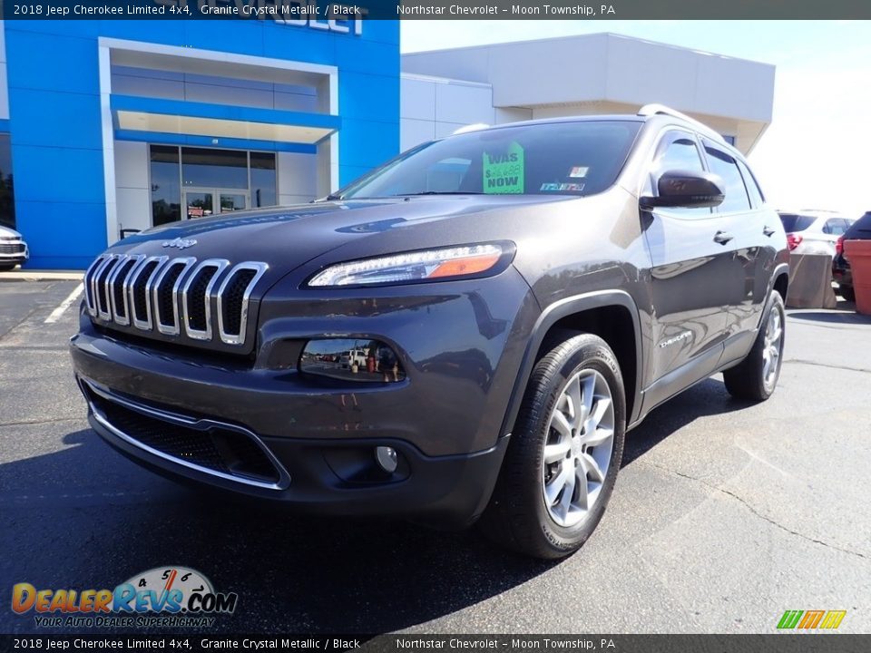 2018 Jeep Cherokee Limited 4x4 Granite Crystal Metallic / Black Photo #2