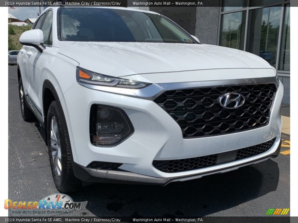 2019 Hyundai Santa Fe SE AWD Machine Gray / Espresso/Gray Photo #1