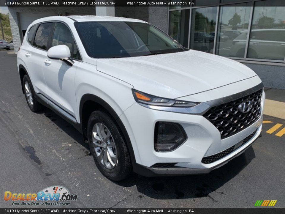 2019 Hyundai Santa Fe SE AWD Machine Gray / Espresso/Gray Photo #2