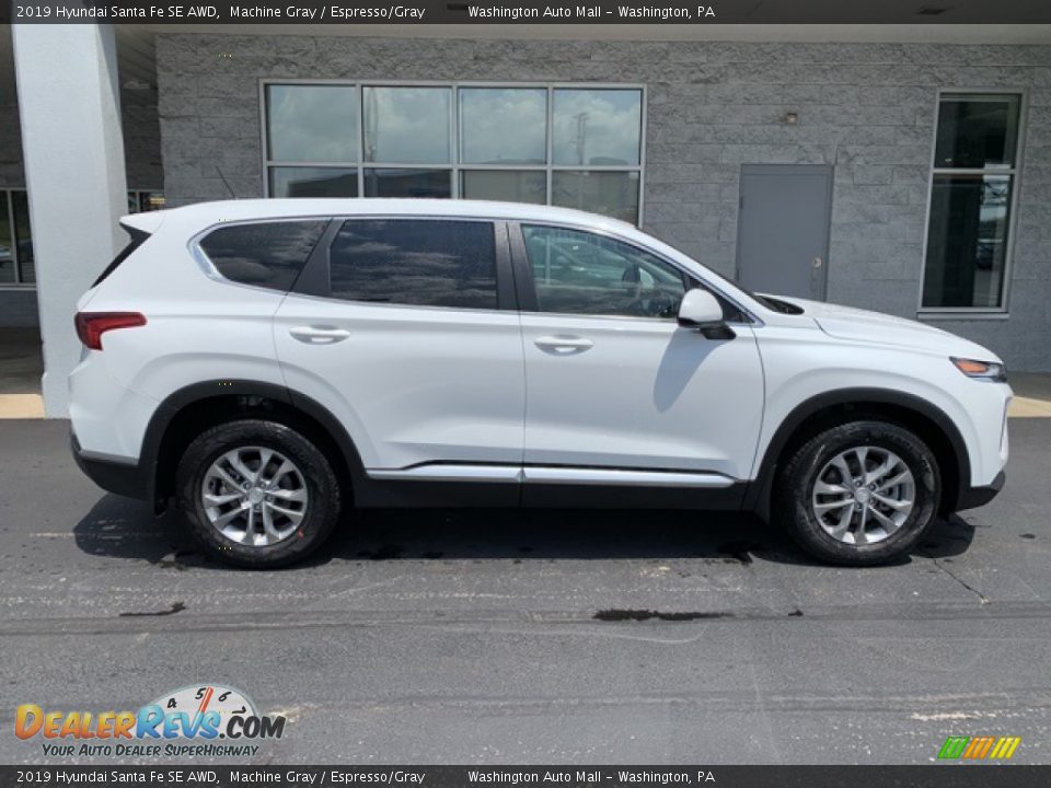 2019 Hyundai Santa Fe SE AWD Machine Gray / Espresso/Gray Photo #3