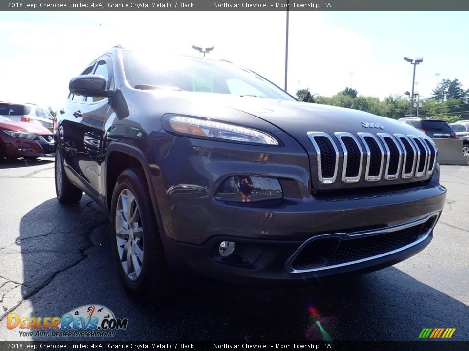 2018 Jeep Cherokee Limited 4x4 Granite Crystal Metallic / Black Photo #12